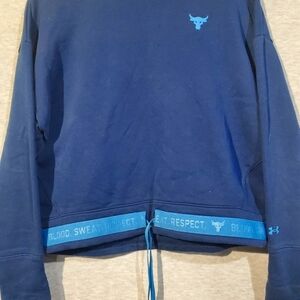 Under Armour Project Rock Sweatshirt - Navy BlueWomens Size Medium